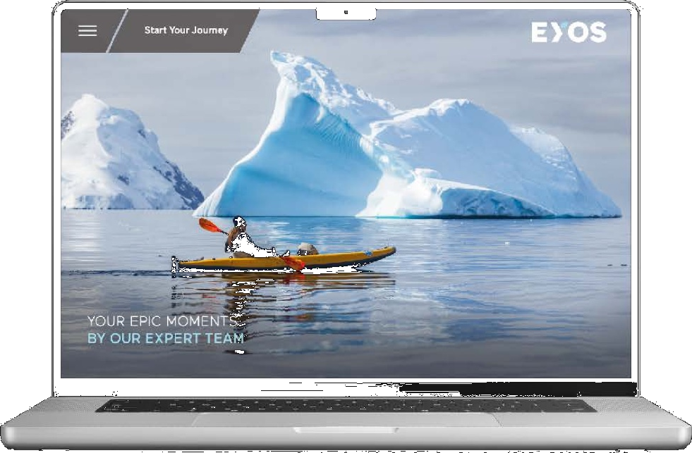 EYOS website on MacBook Pro